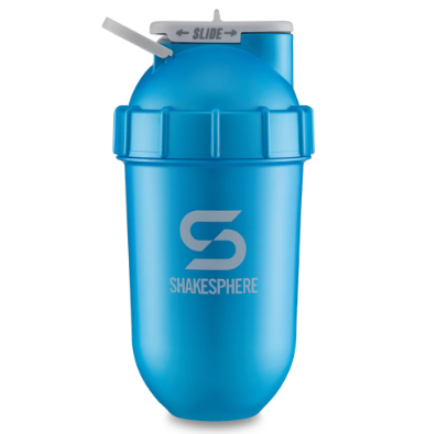 ShakeSphere 700 mls Tumbler Original Metallic Cyan/White Logo